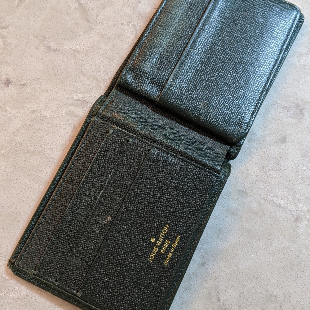 Louis Vuitton green bifold wallet